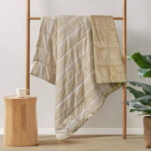 Clean Spaces Quilted Throw, 50 x 60 Kent, Tan